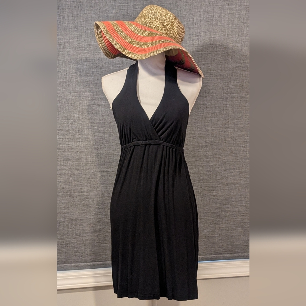 Old Navy Black Halter Backless Sundress